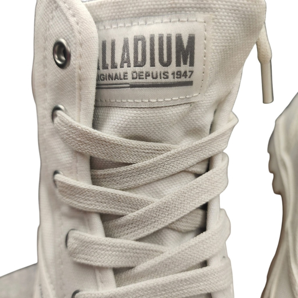 Palladium Women's White Canvas Sneakers Pampa Hi, Size 7 - Picture 5 of 8